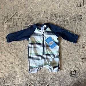 NWT Rugged Butts rash guard swim suit, 6-12 months